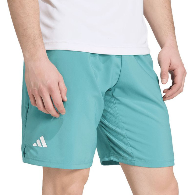 adidas Club 7 inch 3 Stripe Short - Powder Teal