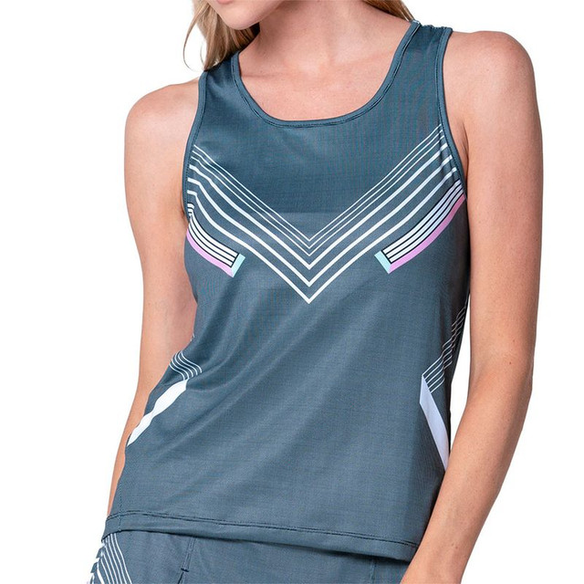 K Swiss Fall Keyhole Tank Top - Black