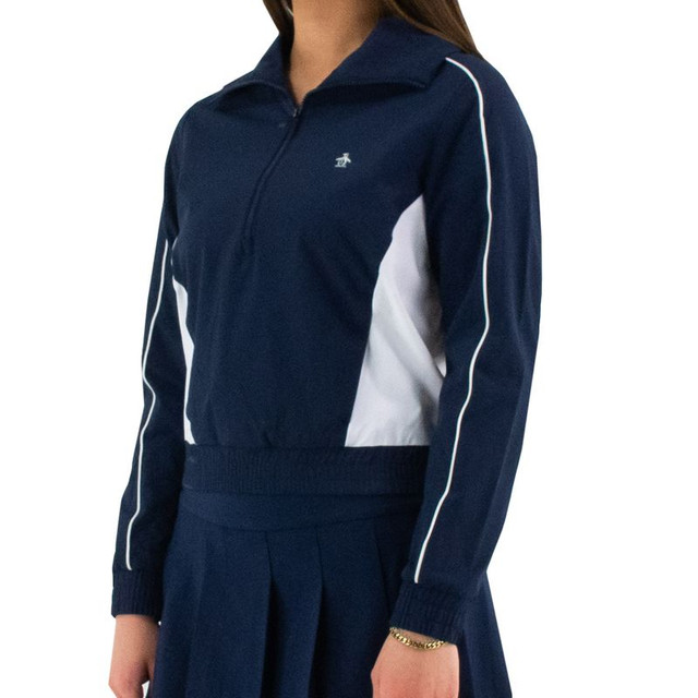 Penguin Waist Length 1/4 Zip Jacket - Black Iris