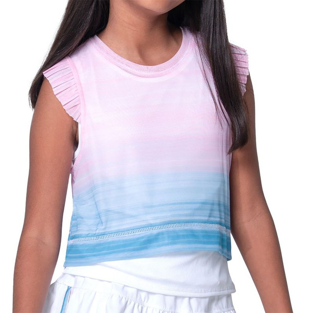 Lucky in Love Linen Nouveau Girls Vision Tank Top - Periwinkle