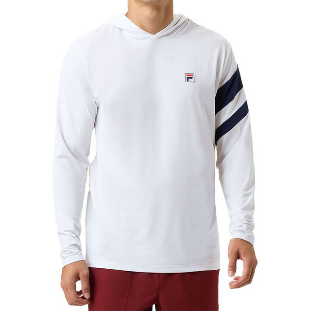 Fila Essentials Long Sleeve Hoodie - White/Fila Navy