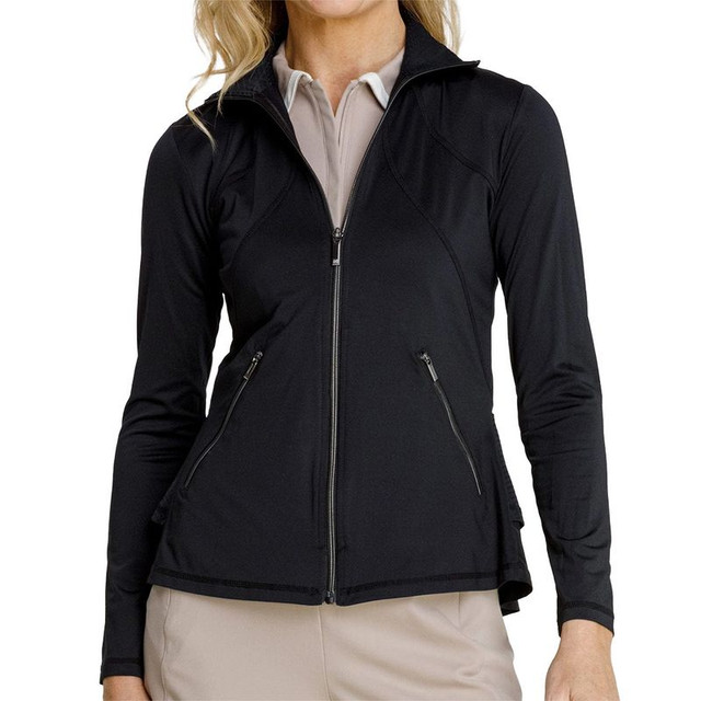 Tail Essentials Double Flounce Peplum Jacket - Onyx