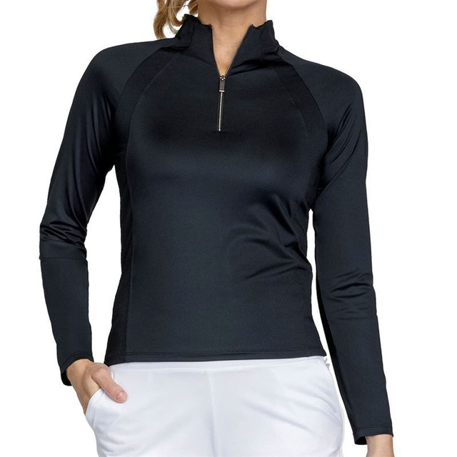 Tail Essentials Imelda 3/4 Zip Long Sleeve Top - Onyx