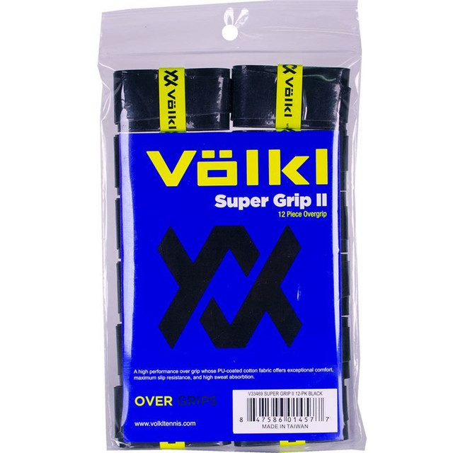 Volkl Super Grip II Overgrip 12 Pack - Black