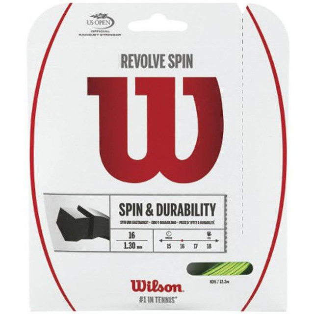 Wilson Revolve Spin 16G Green Tennis String