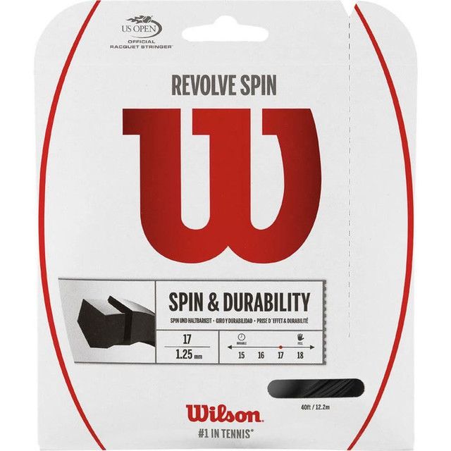 Wilson Revolve Spin 17G Black Tennis String