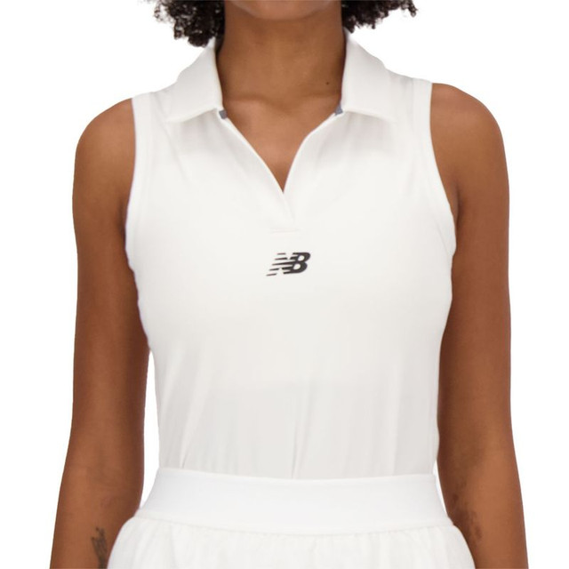 New Balance Collared Tournament Tank Top - White