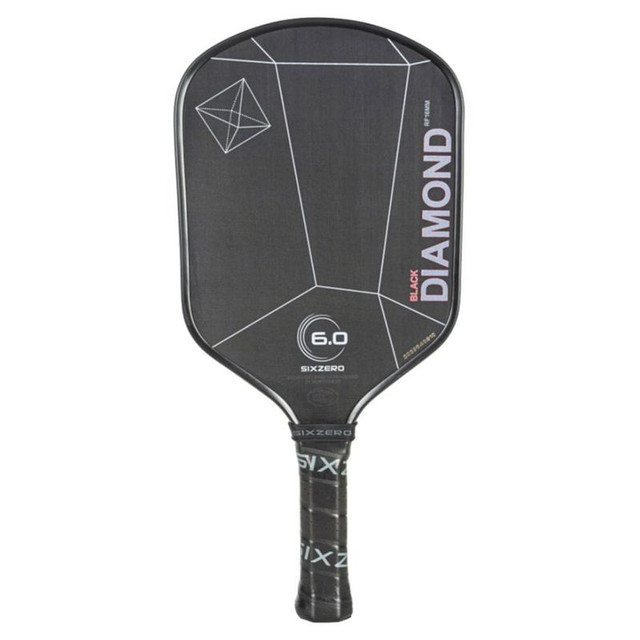 Six Zero Black Diamond Power Black 16mm Pickleball Paddle