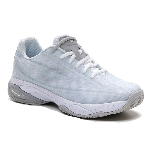 Lotto Mirage 300 Speed Womens Clay Tennis Shoe - All White/Silver Metal
