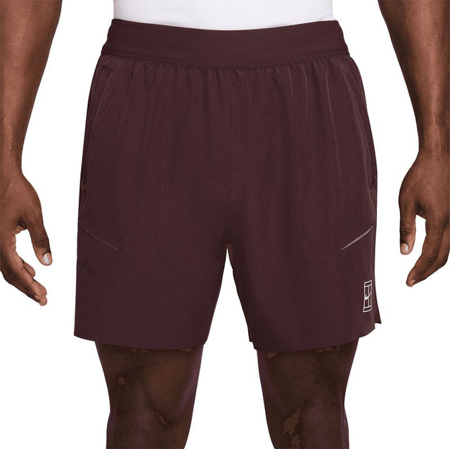 Nike Court 6 inch Advantage Short - Burgundy Crush/White