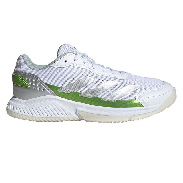 adidas Courtquick Womens Padel Shoe - White/Silver/Lucid Lemon