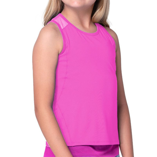 Lucky in Love Retro Girls Volley Tank Top - Mulberry