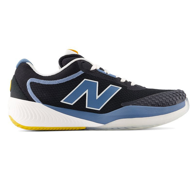 New Balance 996v6 (D) Womens Tennis Shoe - Black/Blue Gemstone/Apollo Gold