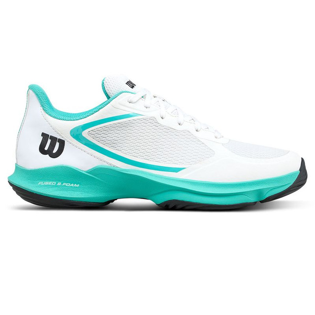 Wilson Hurakn Lite Womens Padel Shoe - White/Turquoise/Black