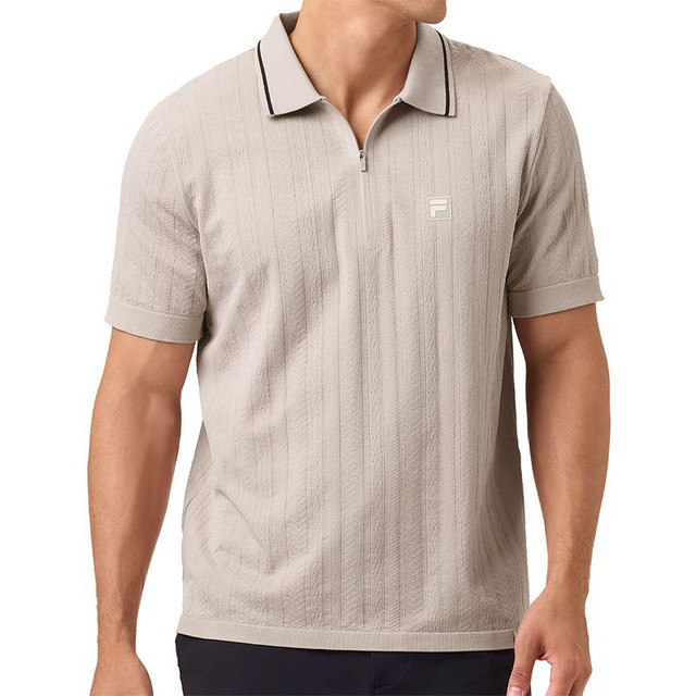 Fila Challenger Cable Knit Polo - Goat