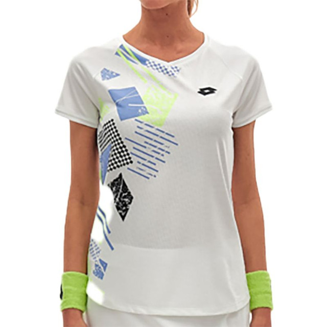 Lotto Tech 1 D5 Short Sleeve Top - Bright White - Final Sale
