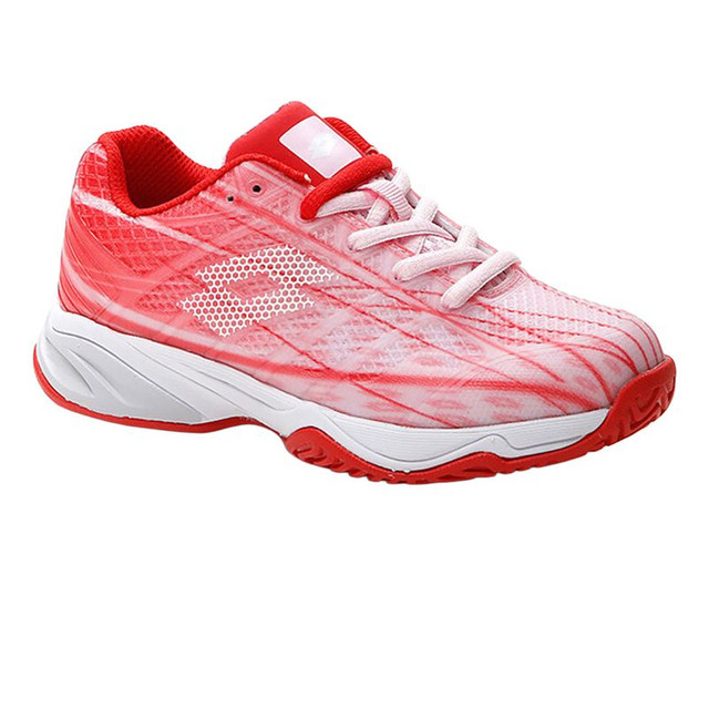 Lotto Mirage 300 Junior Tennis Shoe - Pink Cherry/All White/Red Poppy