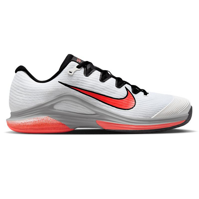 Nike Zoom Vapor 12 Premium Mens Tennis Shoe - White/Hot Lava/Wolf Grey