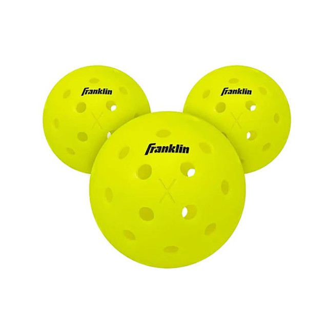 Franklin 80mm Optic Yellow Training Pickleballs (3pk)