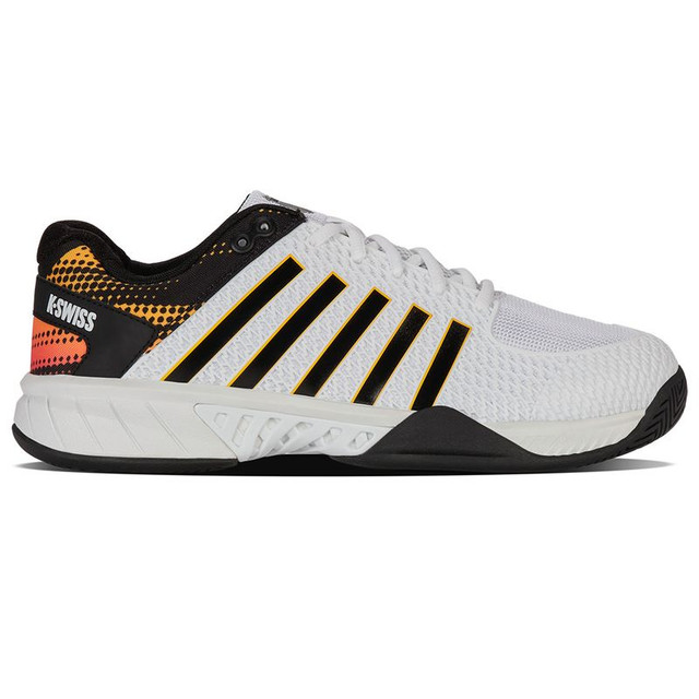 K Swiss Express Light WIDE (2E) Mens Pickleball Shoe - White/Daffodil