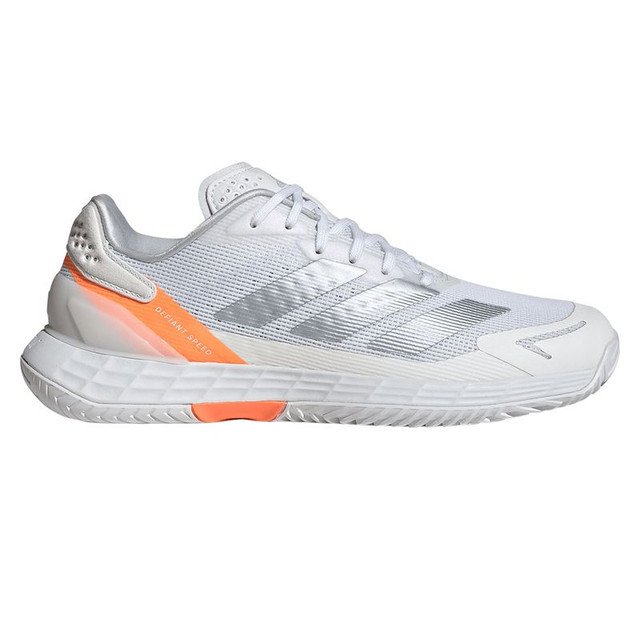 adidas Defiant Speed 2 Womens Tennis Shoe - White/Halo Blue/Beam Orange