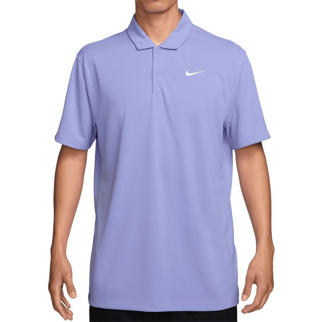 Nike Court Dri FIT Solid Polo - Light Thistle/White