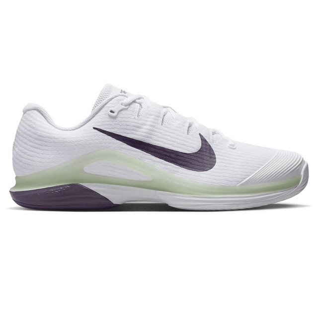 Nike Zoom Vapor 12 Mens Tennis Shoe - White/Dark Raisin/Volt Tint