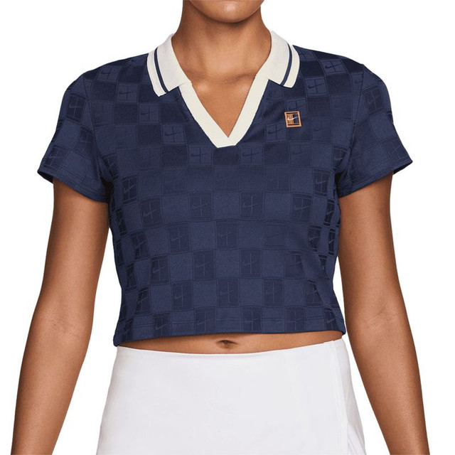 Nike Court Collection Crop Polo - Midnight Navy/Sail