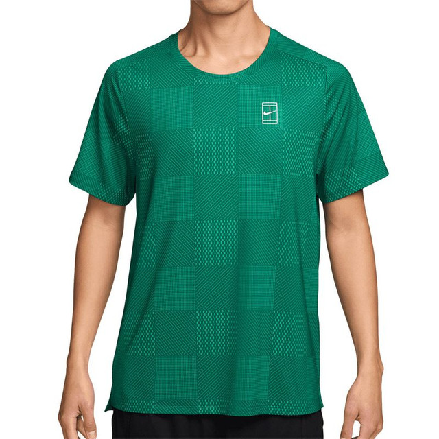 Nike Court Printed Advantage Crew - Malachite/White