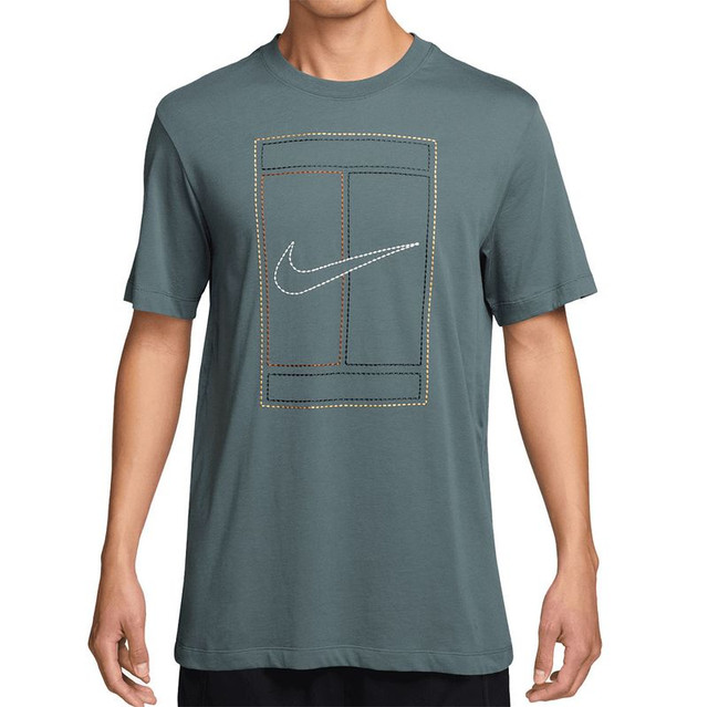 Nike Court Heritage Tee Shirt - Mineral Slate