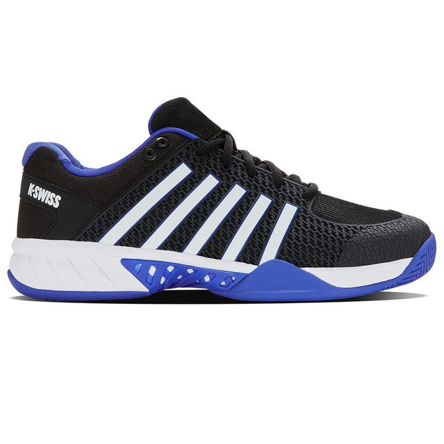 K Swiss Express Light WIDE (2E) Mens Pickleball Shoe - Black/White/Dazzling Blue
