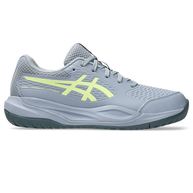 Asics Gel Resolution X GS Junior Tennis Shoe - Grey Blue/Pistachio