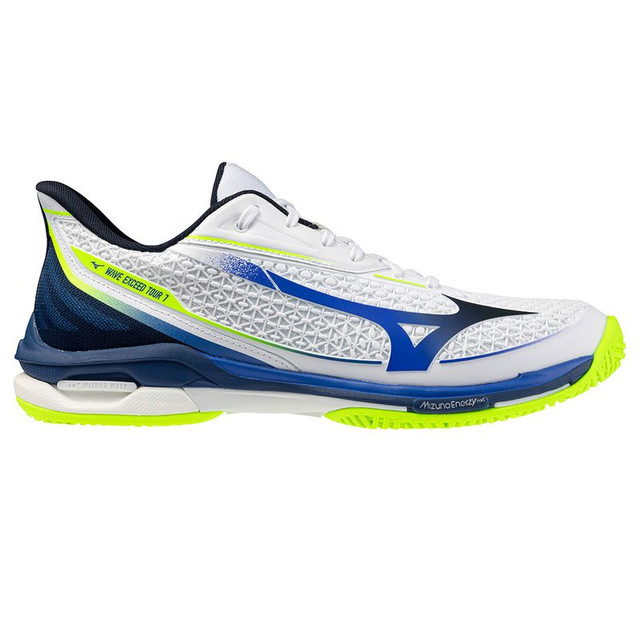 Mizuno Wave Exceed Tour 7 Mens Tennis Shoe - White/Dazzling Blue