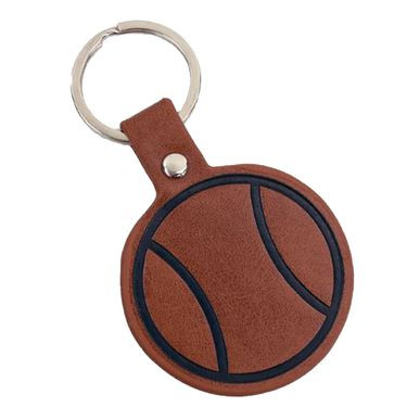 Racquet Inc Tennis Leather Keychain - Brown