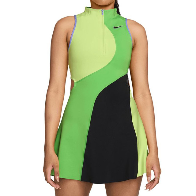 Nike Court Slam Dress - Light Lemon Twist/Mean Green/Black