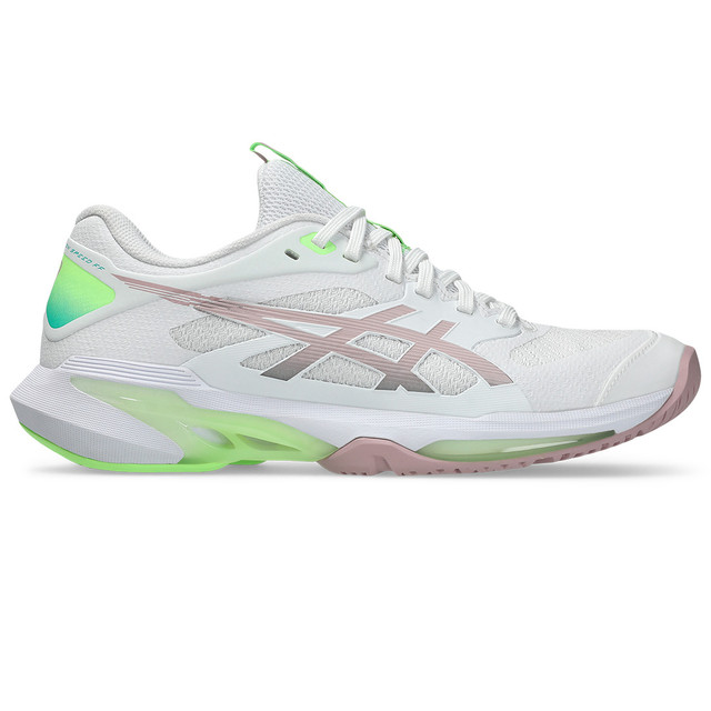 Asics Solution Speed 4 Womens Tennis Shoe - White/Morganite