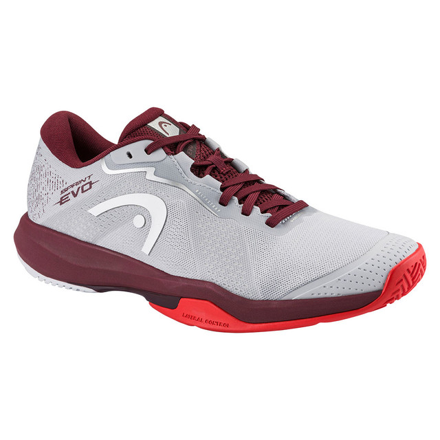 Head Sprint Evo 4.0 Mens Tennis Shoe - Light Grey/Red