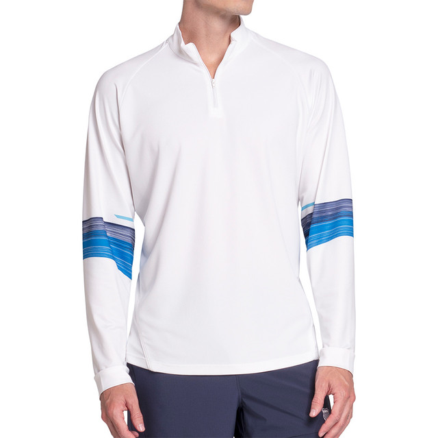 K Swiss Downforce 1/4 Zip Long Sleeve - Peacoat