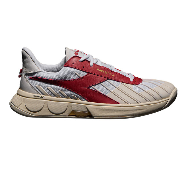 Diadora B Elite Star Mens Tennis Shoe - Whisper White/Garnet