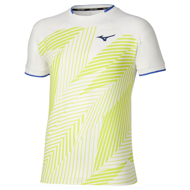 Mizuno Shadow Graphic Tee - White/Yellow