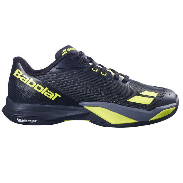 Babolat Jet Mach 4 All Court Men Clay Tennis Shoe - Black/Aero Yellow