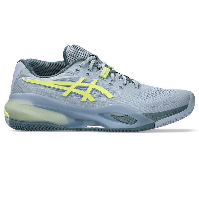 Asics Gel Resolution X Mens Clay Tennis Shoe - Grey Blue/Pistachio