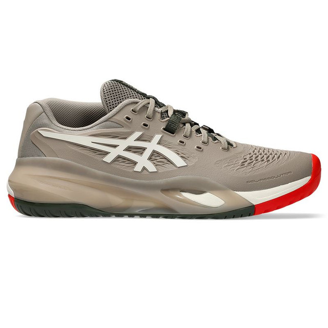 Asics Gel Resolution X Mens Wide (2E) Tennis Shoe - Greige/Soft Oat