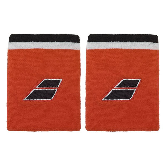 Babolat Logo Jumbo Wristband - Cherry Tomato/Black