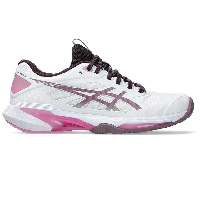 Asics Solution Speed FF 4 Womens Tennis Shoe - White/Dusty Mauve