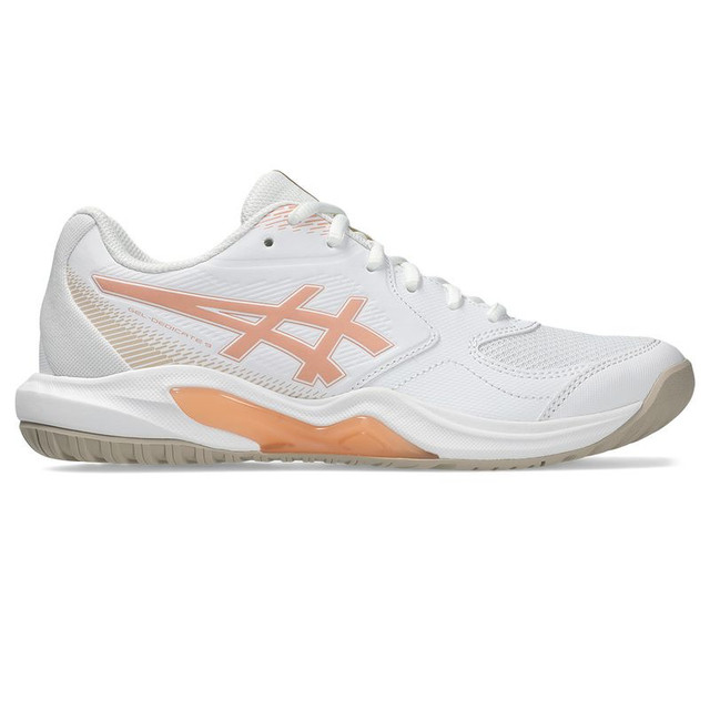 Asics Gel Dedicate 9 Womens Tennis Shoe - White/Cantalope