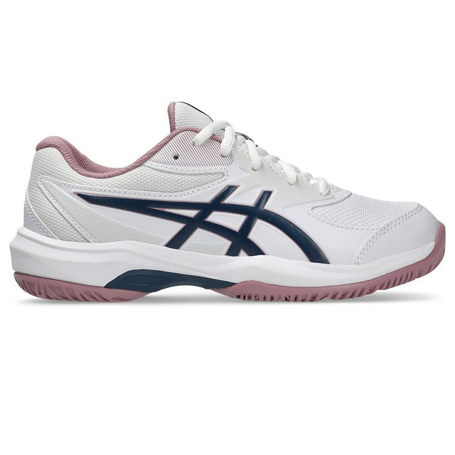 Asics Gel Game GS Junior Tennis Shoe - White/Independence Blue