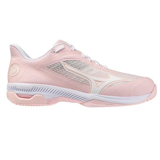 Mizuno Wave Strike Womens Pickleball Shoe - Petal Pink/White