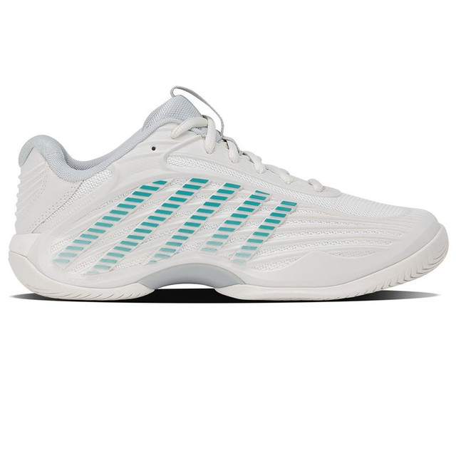 K Swiss Hypercourt Express 3 Womens Tennis Shoe - Blanc de Blanc/Glacier Grey/Baltic