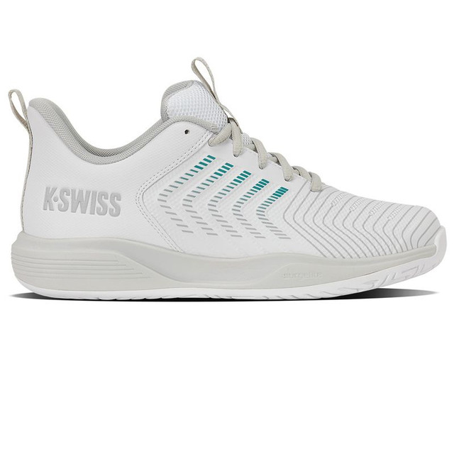 K Swiss Ultrashot Light Womens Tennis Shoe - White/Dawn Blue/Baltic